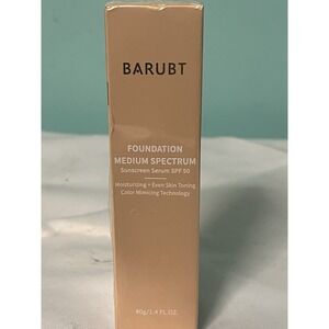 Barubt‎ Foundation Medium Spectrum Sunscreen Serum SPF 50 1.4oz Sealed